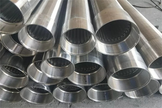 Les écrans enveloppés par fil filetés se rouillent tuyau d'acier inoxydable résistant d'Electropolished