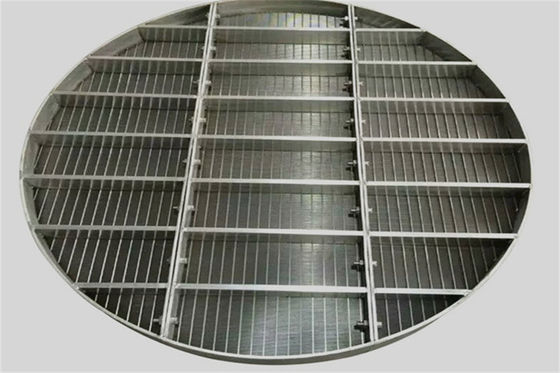 Type commun de la fente 0.5mm du diamètre 1250mm X grilles de soutien de fil de cale pour Ion Exchangers