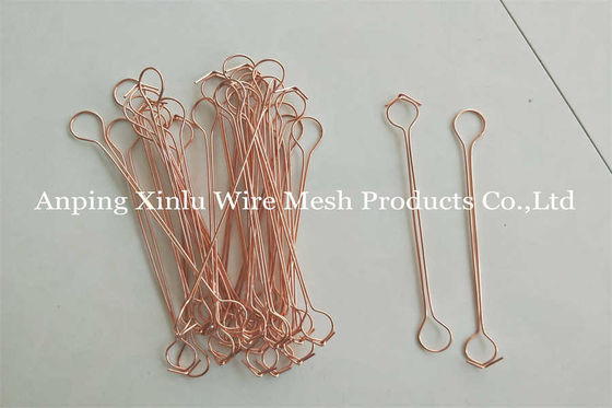Barre de liaison en double boucle revêtue de cuivre fil de cordage 200 mm longueur 2,48 kg poids / faisceau résistant à la rouille et à la corrosion