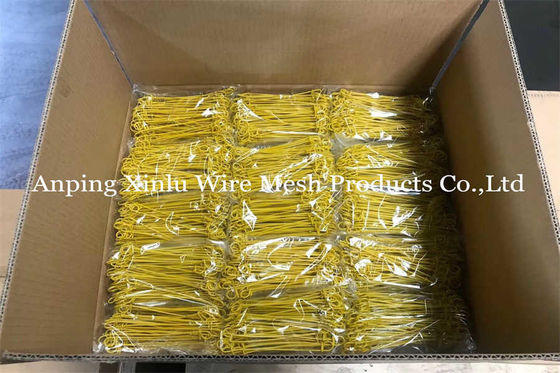 19Gauge Jaune Rouge Bleu PVC revêtuColoré Double Boucle Bar Wire Tie pour le regroupement avec 20% de taux d'allongement