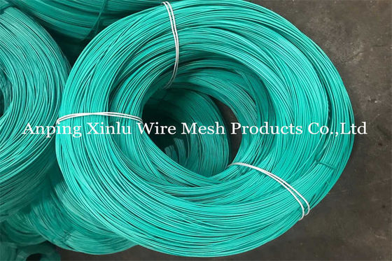 19Gauge Jaune Rouge Bleu PVC revêtuColoré Double Boucle Bar Wire Tie pour le regroupement avec 20% de taux d'allongement