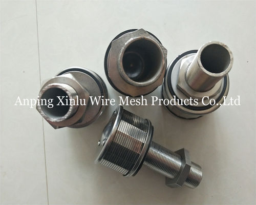 fil Johnson Bottom Strainer Nozzle de cale d'acier inoxydable de 1Ton 100N 57mm avec la précision 50-300μm de filtre