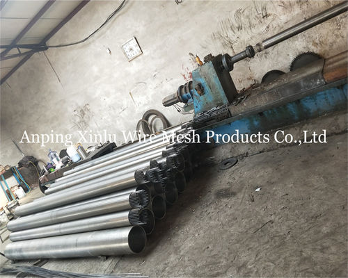 1000-3000-6000 mm Tuyau à écran en fil de fer à moulin avec fil de support de 3x4,6 mm pour le forage de tubes et le traitement des eaux usées