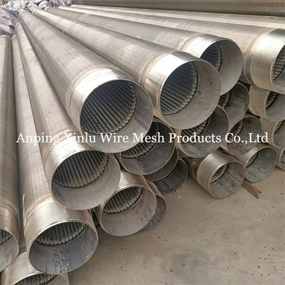 Pipe à écran enveloppée en fil de fer durable avec connexion de bout BSP et taille de fente 0,05 mm-10,0 mm