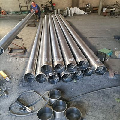 2Pipe de contrôle de sable en acier inoxydable enveloppée en fil de fer de 0,9 m pour le forage de puits d'eau