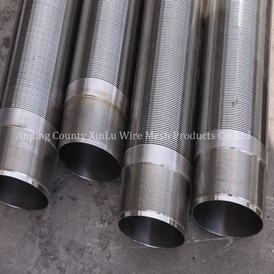Pipe d'écran de puits d'eau de 14 pouces 3x5 mm Q5.0 mm fil de coin, 300 PSI pression d'effondrement