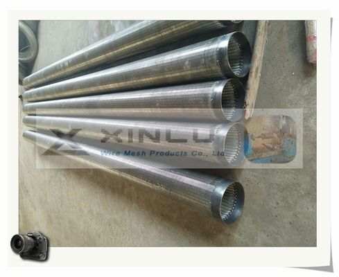 Tuyau de filtre pour puits de l'eau enveloppé par fil trapézoïdal SS304 SS316L avec le joint de fil