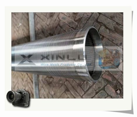 Tuyau de filtre pour puits de l'eau enveloppé par fil trapézoïdal SS304 SS316L avec le joint de fil