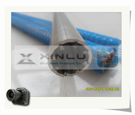 Tube en acier encoché continu d'anti rouille de Johnson Wedge Wire Screen Pipe