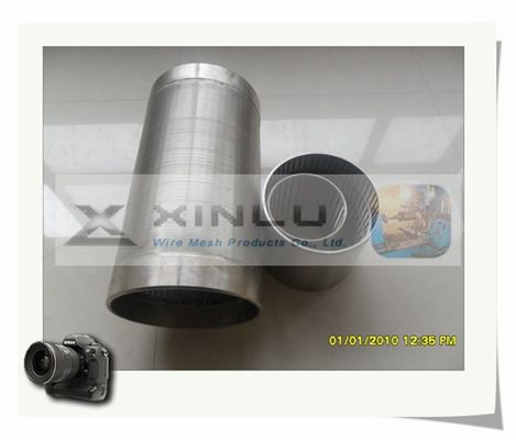 Le fil de tuyau de filtre pour puits de l'eau de filtre a enveloppé le tuyau de tamis de forme de v de SS304L