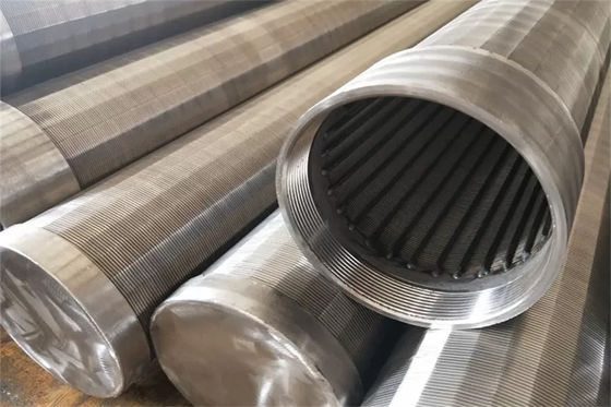 Les écrans enveloppés par fil filetés se rouillent tuyau d'acier inoxydable résistant d'Electropolished