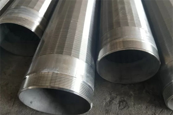 Les écrans enveloppés par fil filetés se rouillent tuyau d'acier inoxydable résistant d'Electropolished