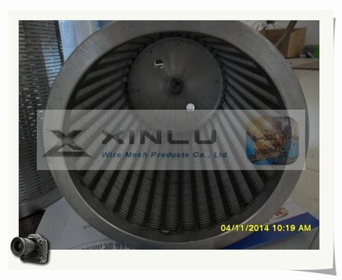 3,3 x le tamis cylindrique de fente du fil 0.7mm de cale d'acier inoxydable de 6.5mm a adapté aux besoins du client