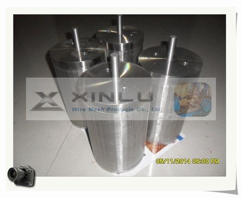 3,3 x le tamis cylindrique de fente du fil 0.7mm de cale d'acier inoxydable de 6.5mm a adapté aux besoins du client