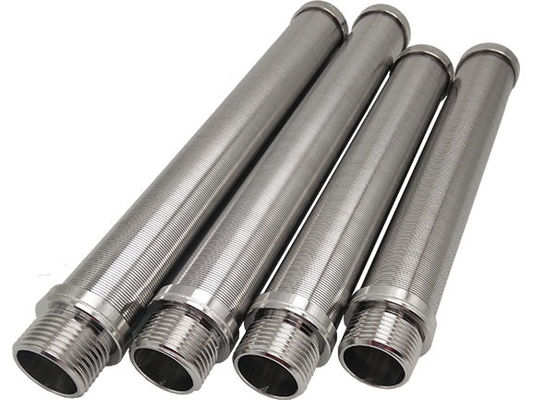 Tube adapté aux besoins du client anti par rouille de tamis filtrant de SUS316 Johnson Wedge Wire Screen DN 60mm