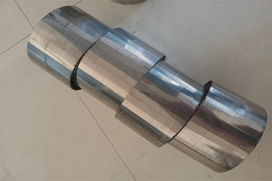 l'écran de fil de profil de 159mm 168mm a enveloppé le filtre de fil de l'acier inoxydable 304