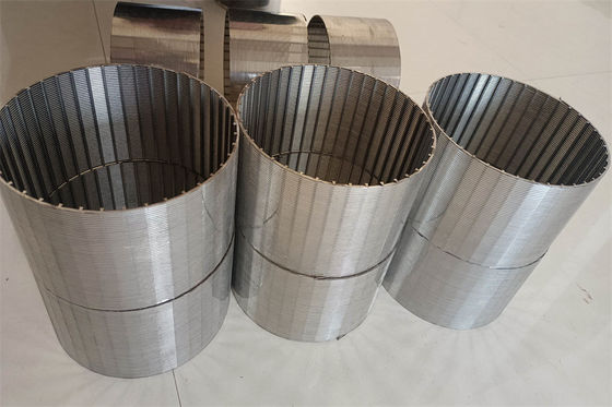 l'écran de fil de profil de 159mm 168mm a enveloppé le filtre de fil de l'acier inoxydable 304