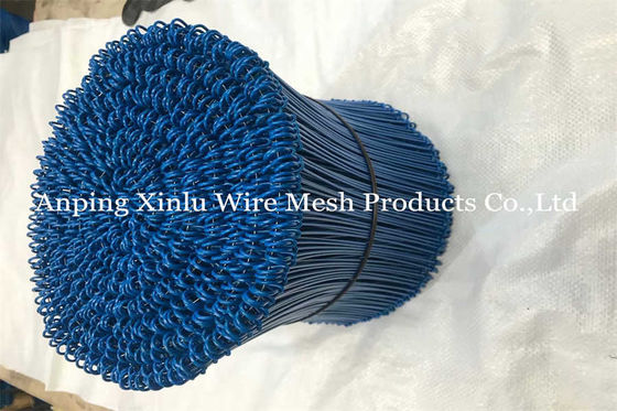 Le double PVC de construction bleu de fil de lien de boucle a enduit Q195 BWG16 de 160mm longtemps
