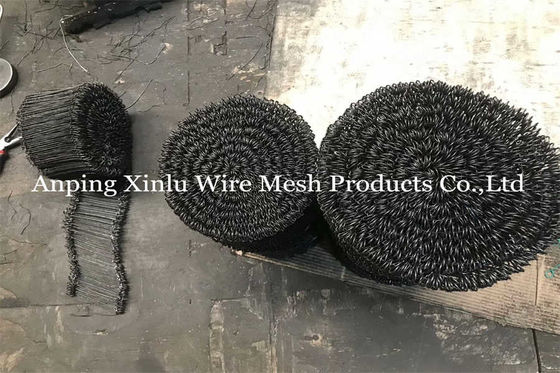 Garde noire à double boucle de balles 10 cm de longueur BWG20 Q235 PVC revêtu de double boucle