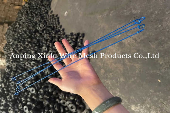 Le double PVC de construction bleu de fil de lien de boucle a enduit Q195 BWG16 de 160mm longtemps