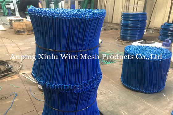 Le double PVC de construction bleu de fil de lien de boucle a enduit Q195 BWG16 de 160mm longtemps