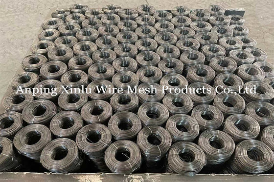 16 épaisseur fil de corde noir recuit anti-corrosion 1 mm - 2 mm de diamètre double boucle de rebar de liaison de fil