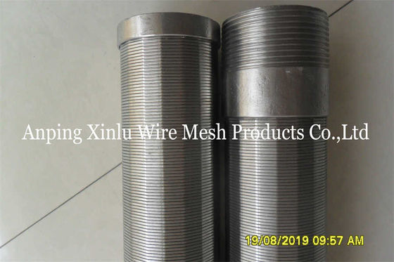 4&quot; écran de fente de puits de Johnson Wedge Wire Wrap Water a fileté le montage pour l'asséchage