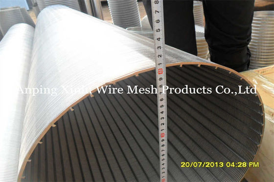 Ouverture encochée continue d'acier inoxydable Vee Wire Screen Basket With