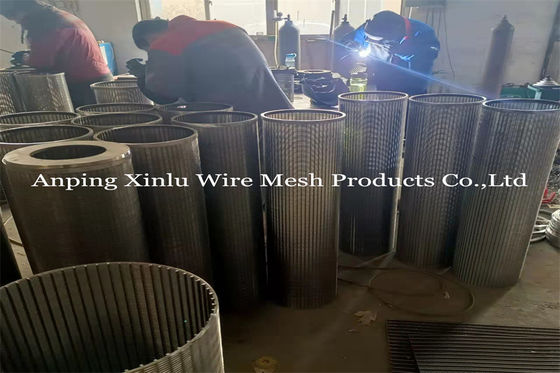 Ring Johnson Wedge Wire Screen Pipe de soudure avec la technique de soudure de point