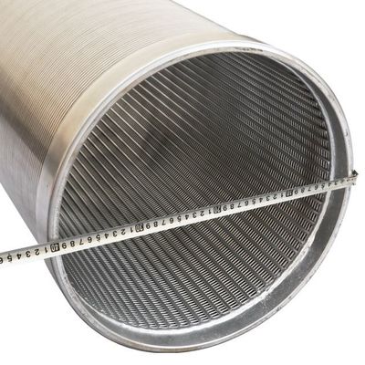 tuyau continu d'écran enveloppé par fil en vé de fente de 3.2x6mm pour le forage profond de puits